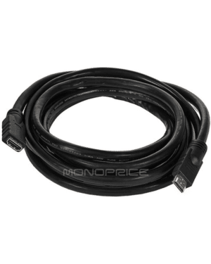 Monoprice Commercial Series Premium 10ft 24AWG CL2 High Speed HDMI Cable Male to Female Extension - Black
