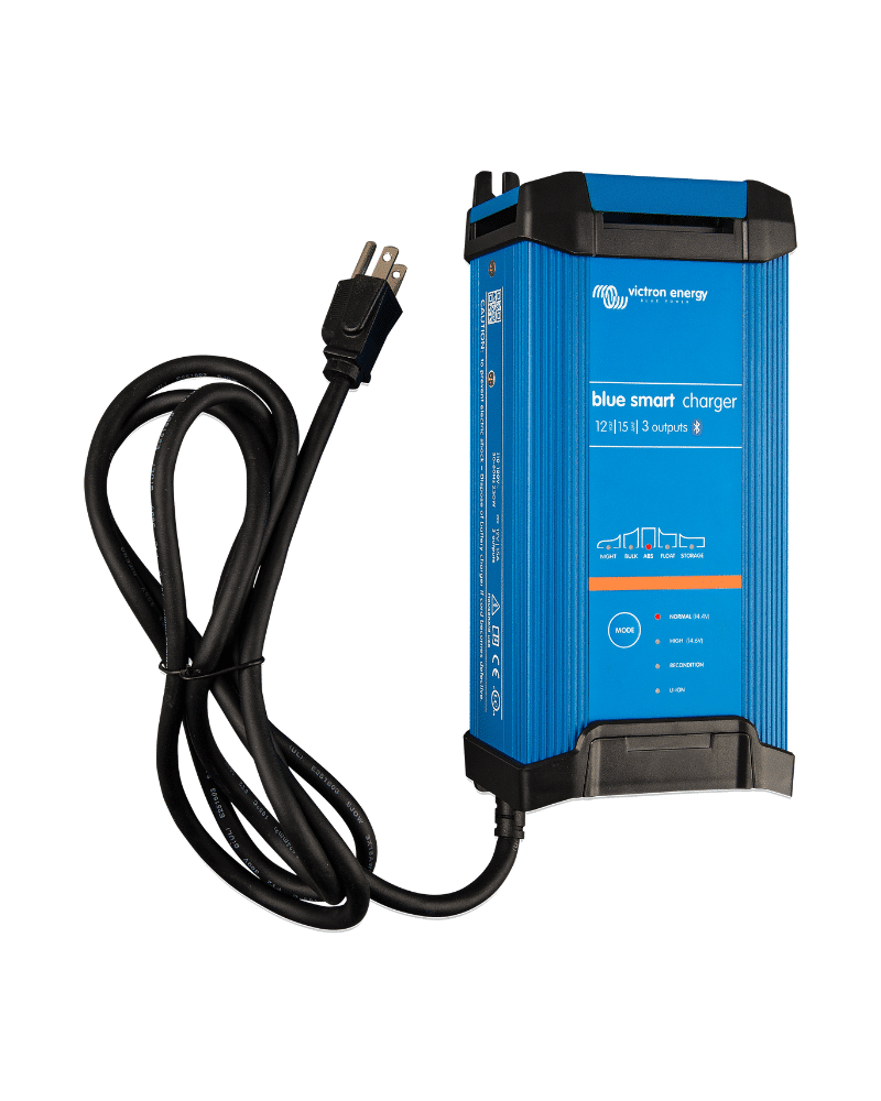 Victron Energy Blue Smart IP22 Battery Charger 120V NEMA 5-15 | Bluetooth (Variations) - 3 Output, 12V/15A