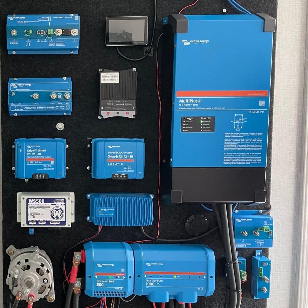 RV solar installation with Victron