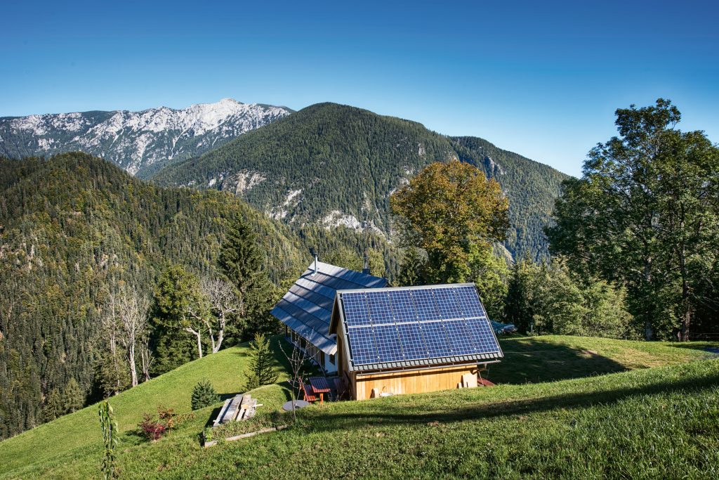 Solar panel charge plant