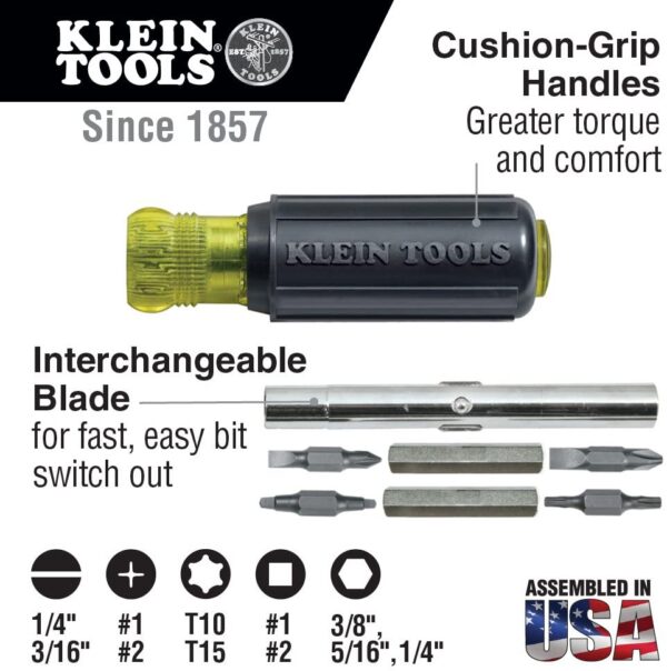 Klein Tools 32500 11-in-1 Screwdriver / Nut Driver Set - Image 2