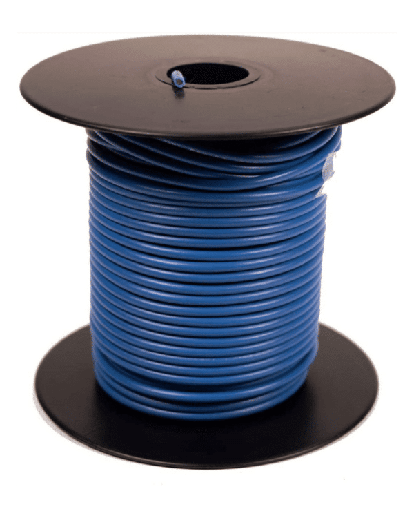 18 AWG Gauge Stranded Hook-Up Wire | 300V UL1007 (100 Ft | Blue)