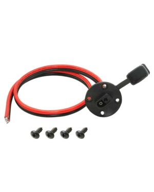 10AWG SAE Female Socket Solar Weatherproof Sidewall Port DIY Cord | SAE Quick Disconnect Wire Harness Panel Mount Power Cable with Cap