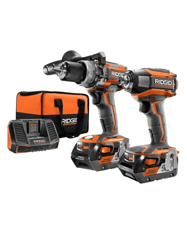 Ridgid 18-Volt Gen5X Lithium-Ion Cordless Brushless Hammer Drill and Impact Driver Combo Kit