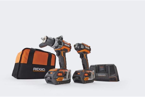 Ridgid 18-Volt Gen5X Lithium-Ion Cordless Brushless Hammer Drill and Impact Driver Combo Kit - Image 2