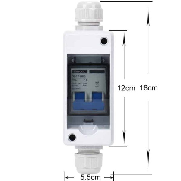 Solar PV Disconnect 250V DC 32A (2-pole) - Image 3