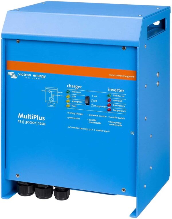 Victron Energy MultiPlus 3000VA 12-Volt Pure Sine Wave Inverter 120 Amp Battery Charger (UL Listed)
