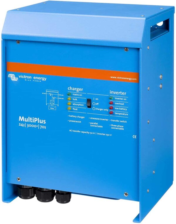 Victron Energy MultiPlus 3000VA 24-Volt Pure Sine Wave Inverter 70 Amp Battery Charger