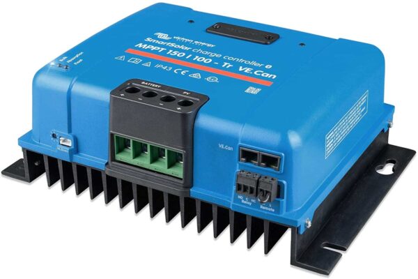 Victron SmartSolar MPPT Tr VE. Can 150V 100 Amp 12/24/36/48-Volt Solar Charge Controller (Bluetooth)
