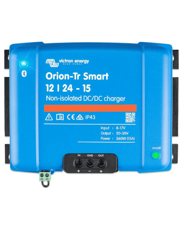 Victron Energy Orion-Tr Smart 12/24-Volt 15 Amp 360-Watt DC-DC Charger | Non-Isolated (Bluetooth)