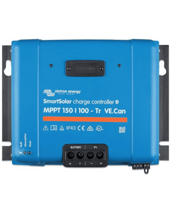 Victron SmartSolar MPPT Tr VE. Can 150V 100 Amp 12/24/36/48-Volt Solar Charge Controller (Bluetooth)