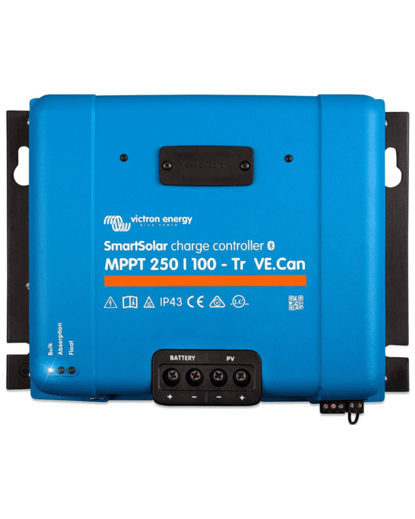 Victron SmartSolar MPPT Tr VE. Can 250V 100 Amp 12/24/36/48-Volt Solar Charge Controller (Bluetooth)