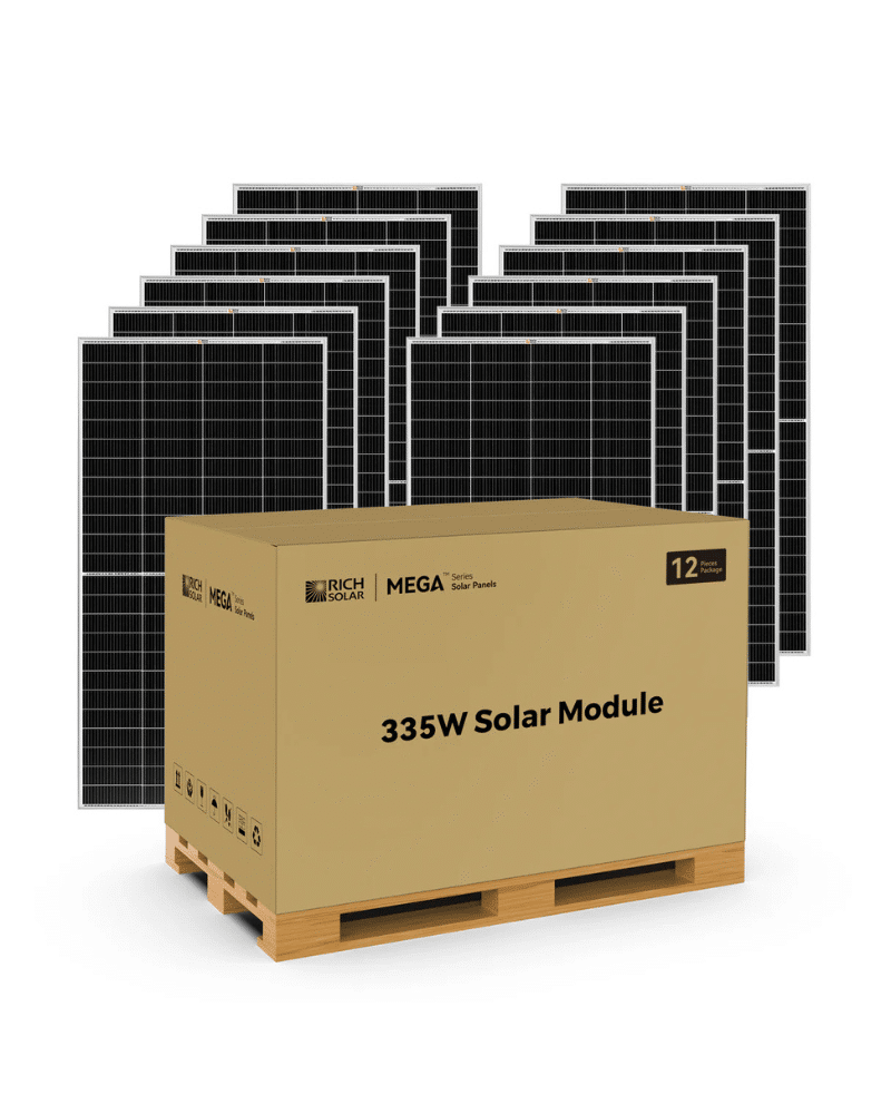 Rich Solar MEGA 24V 335 Watt Solar Panels - Pallet Options
