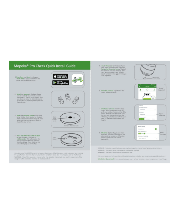 Mopeka Pro Check Sensor - Wireless Propane Tank Magnetic Sensor Level Indicator