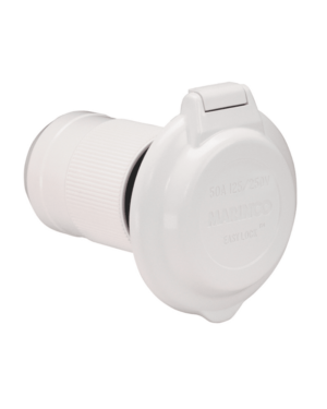 Marinco 50 Amp 125/250V White Contour Power Inlet