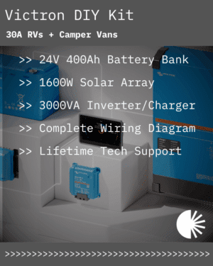 Victron Complete Solar Kit 24V 400Ah LiFePO4 | 1600W Rich Solar | 3000VA Inverter/Charger | For 30A RVs + Camper Vans