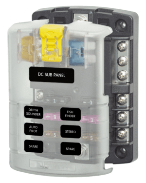 ST Blade Fuse Block - 6 Circuits with Negative Bus and Cover
