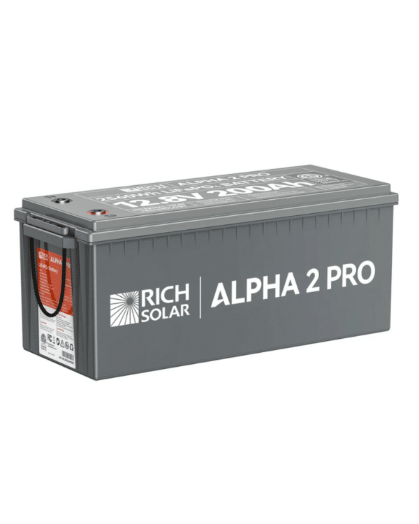 Rich Solar ALPHA 2 PRO | 12V 200Ah LiFePO4 Battery | UL1973 Certified