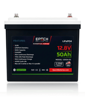 Epoch 12V 50Ah Essential Series - Bluetooth LiFePO4 Battery