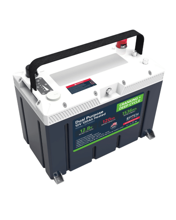 Epoch 12V 120Ah Pro Series - LiFePO4 Cranking & Deep Cycle Lithium Battery (Dual Purpose)