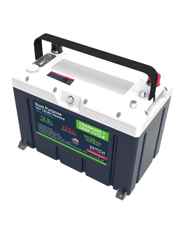 Epoch 12V 120Ah Pro Series - LiFePO4 Cranking & Deep Cycle Lithium Battery (Dual Purpose)
