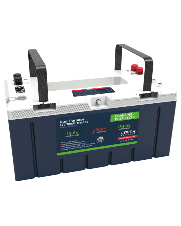 Epoch 12V 300Ah Pro Series - LiFePO4 Cranking & Deep Cycle Lithium Battery (Dual Purpose)