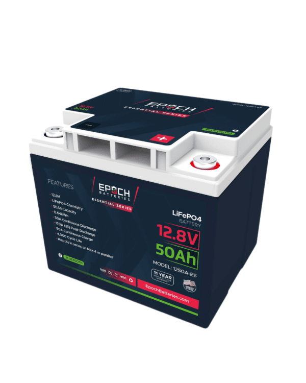 Epoch 12V 50Ah Essential Series - Bluetooth LiFePO4 Battery