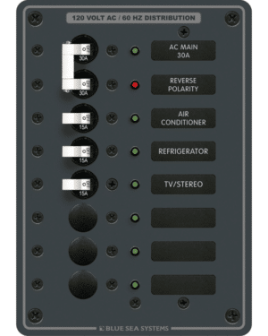 Blue Sea Systems Circuit Breaker Panel 120 Volt AC