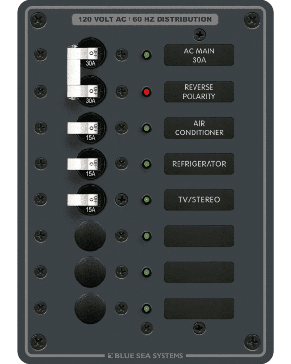Blue Sea Systems Circuit Breaker Panel 120 Volt AC