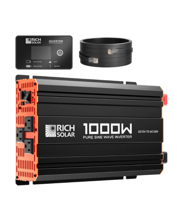 Rich Solar NOVA PURE 1K | 1000 Watt (1kW) 12 Volt Industrial Pure Sine Wave Inverter