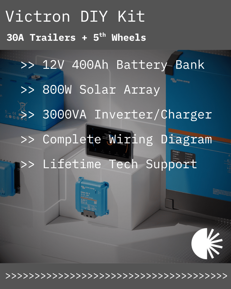 Victron Complete Solar Kit 12V 400Ah LiFePO4 | 800W Rich Solar | 3000VA Inverter/Charger | For 30A Trailers + 5th Wheels