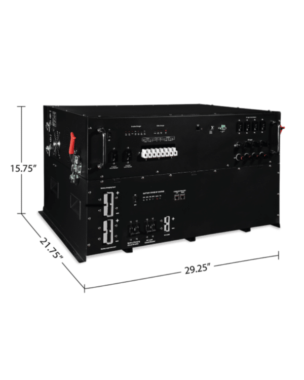 AIMs All In One Solar Battery Power Box – Heavy Duty Industrial Grade 5.12kWh Battery 3kW Pure Sine Inverter Charger 1400 Watt Solar Input