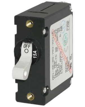Blue Sea Systems A-Series White Toggle Circuit Breaker - Single Pole 15A