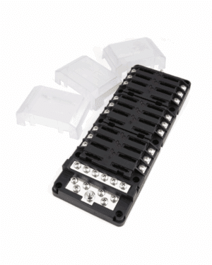 Egis Mobile Electric 8031B RT Fuse Block 18-Position, ATO/ATC, with LED Indication & Clear Cover