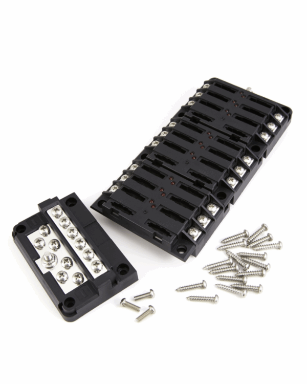 Egis Mobile Electric 8031B RT Fuse Block 18-Position, ATO/ATC, with LED Indication & Clear Cover