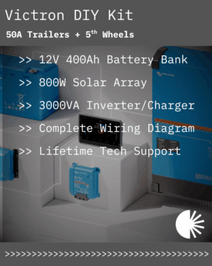 Victron Complete Solar Kit 12V 400Ah LiFePO4 | 800W Rich Solar | 3000VA Inverter/Charger | For 50A Trailers + 5th Wheels