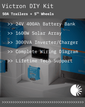Victron Complete Solar Kit 24V 400Ah LiFePO4 | 1600W Rich Solar | 3000VA Inverter/Charger | For 50A Trailers + 5th Wheels