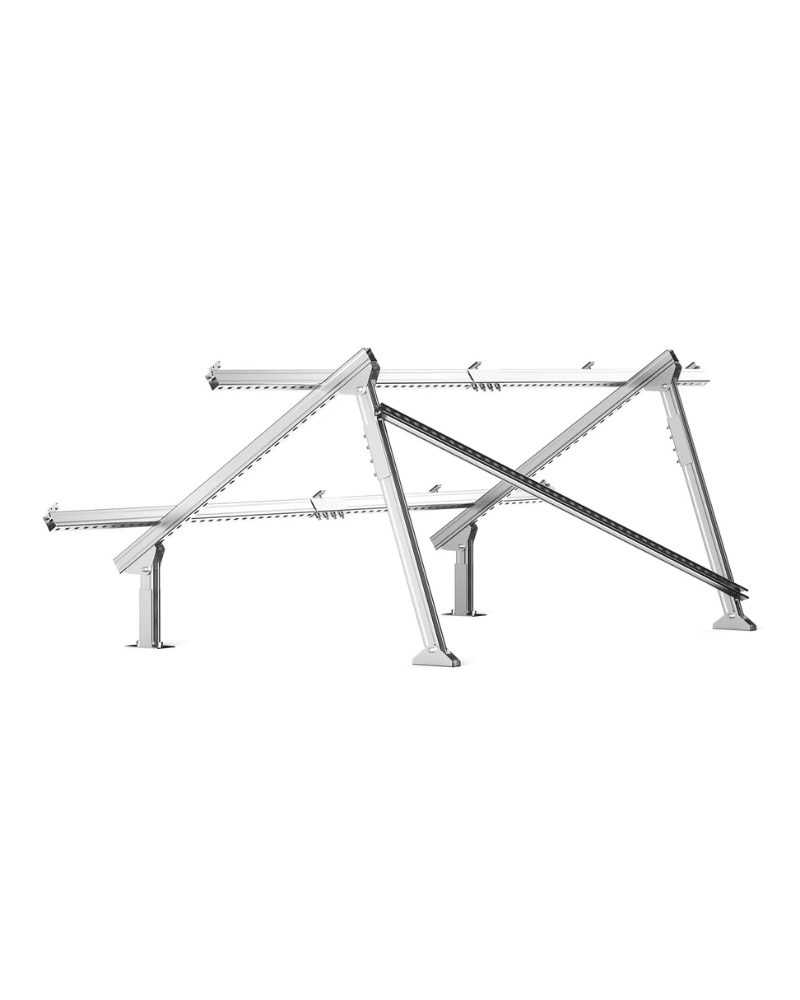 Rich Solar Ground Mount | Fits MEGA 130 SLIM / MEGA 335 / MEGA 410 | Adjustable, Easy-to-Install Brackets for 1-4 Panels
