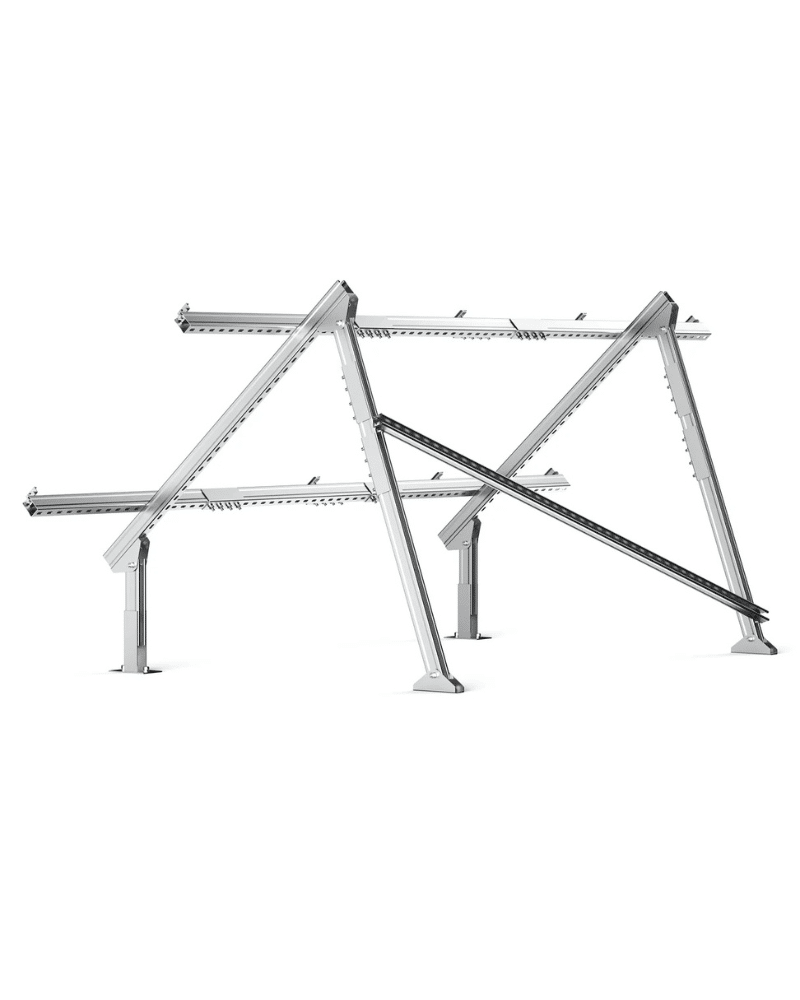 Rich Solar Ground Mount | Fits MEGA 130 SLIM / MEGA 335 / MEGA 410 | Adjustable, Easy-to-Install Brackets for 1-4 Panels