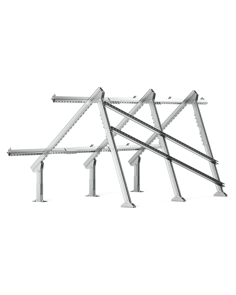 Rich Solar Ground Mount | Fits MEGA 130 SLIM / MEGA 335 / MEGA 410 | Adjustable, Easy-to-Install Brackets for 1-4 Panels