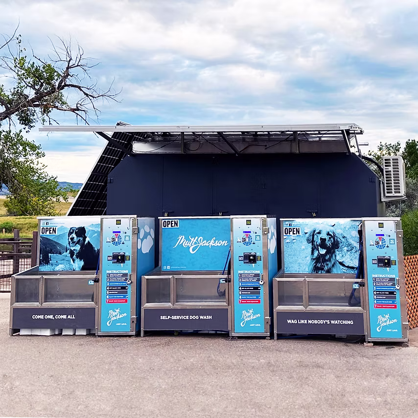 Mutt Jackson solar-powered dog wash station