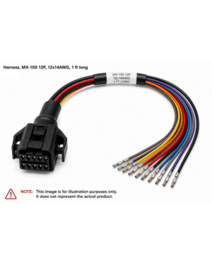 Harness, MX-150 12P, 12x14AWG, 1 ft long